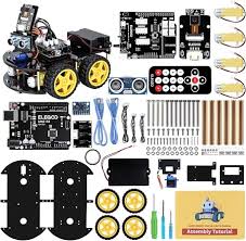 The assembled four-wheel drive rover